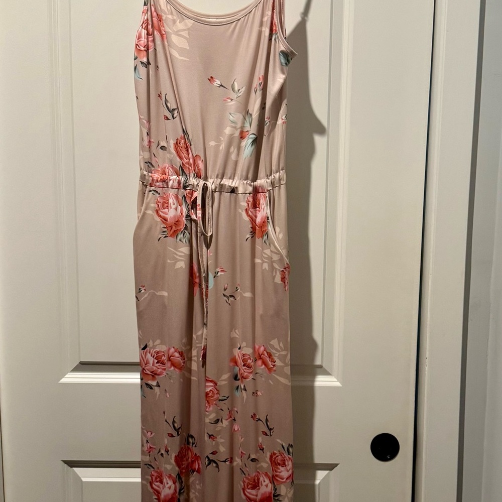 Floral Sleeveless Jumpsuit